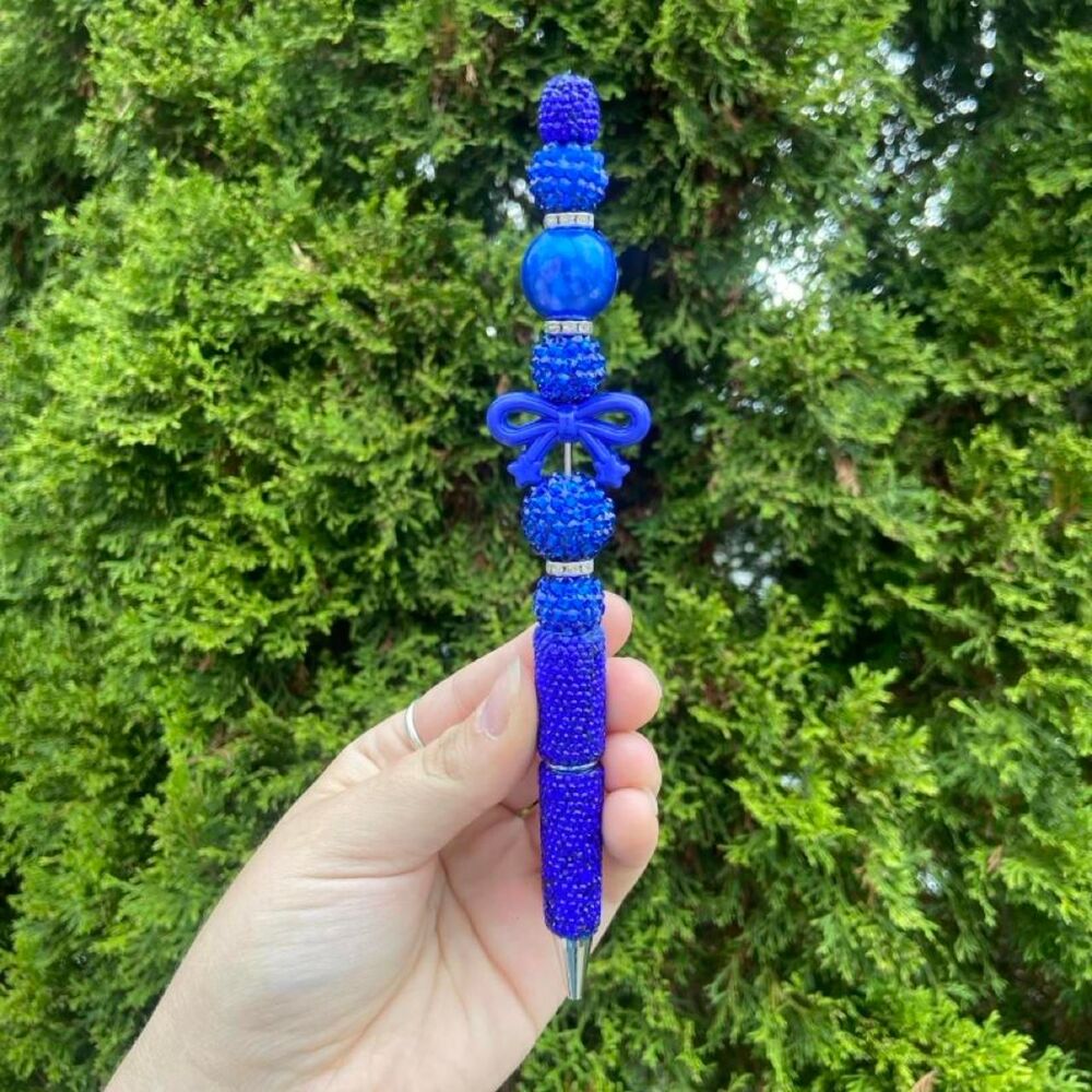 Dark Blue Beaded Pen